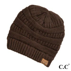 Cheveux Authentic CC Beanie Womens Cap Hat Slouch Color - Brown